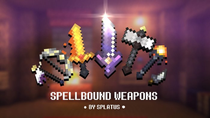 Spellbound Weapons для Майнкрафт [1.19.3, 1.19.2, 1.19.1]