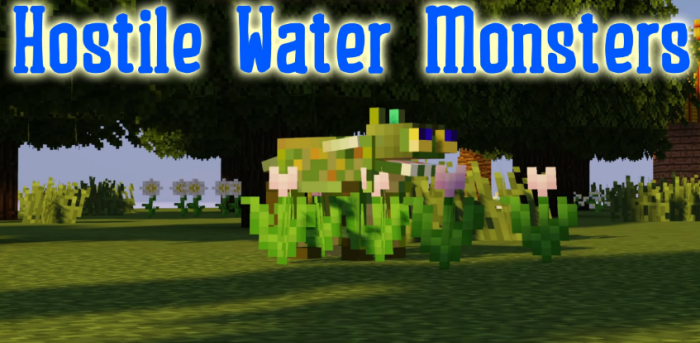 Hostile Water Monsters для Майнкрафт [1.19.4, 1.19.3, 1.18.2]