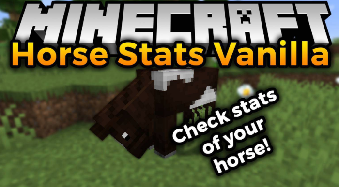 Horse Stats Vanilla для Майнкрафт [1.19.4, 1.19.3, 1.19.2]