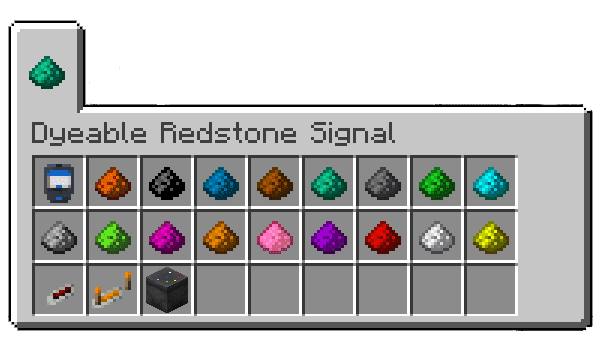 Dyeable Redstone Signal для Майнкрафт [1.20.1, 1.19.4, 1.19.2]