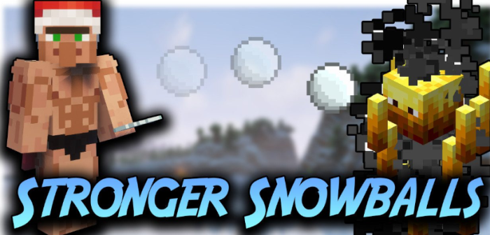 Stronger Snowballs для Майнкрафт [1.20.1, 1.19.4, 1.19.3]