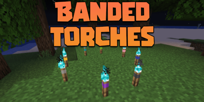 Banded Torches для Майнкрафт [1.20.2, 1.20.1, 1.20]