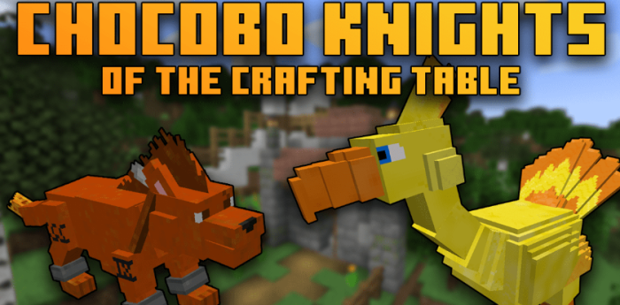 Chocobo Knights Of The Crafting Table для Майнкрафт [1.20.4, 1.20.3, 1.20.2]