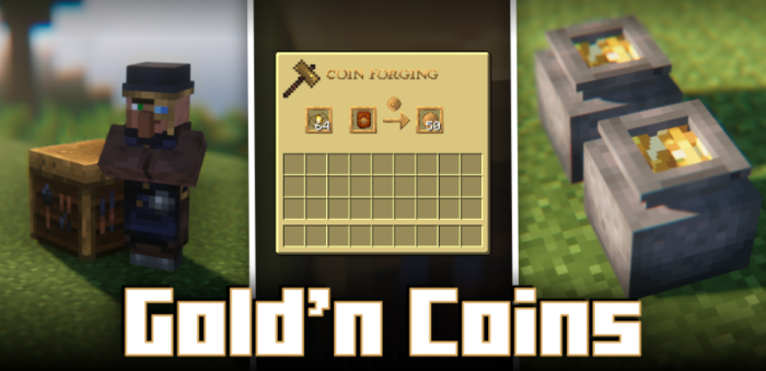 Gold’n Coins для Майнкрафт [1.20.1, 1.20]