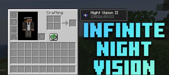 Infinite Night Vision для Майнкрафт [1.21, 1.20.6, 1.20.5]