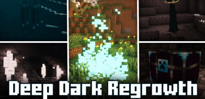 Deep Dark: Regrowth для Майнкрафт [1.20.1, 1.19.4, 1.19.2]