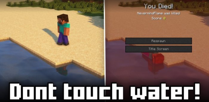 Don’t Touch Water для Майнкрафт [1.21.1, 1.21]