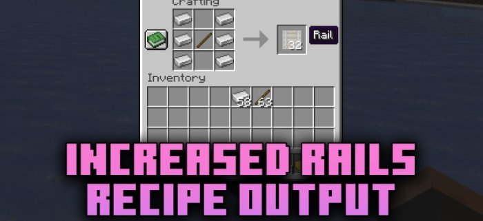 Increased Rails Recipe Output для Майнкрафт [1.21.1, 1.21, 1.20.6]