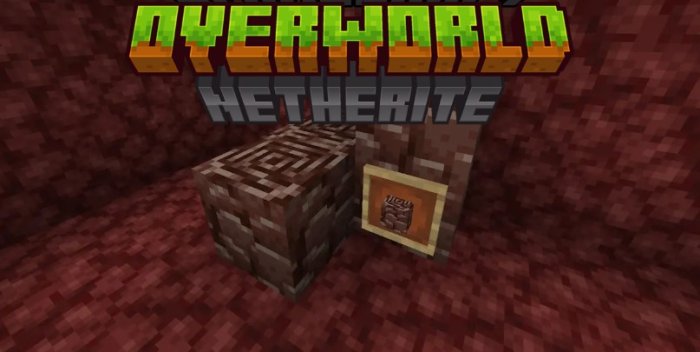 Overworld Netherite Ore для Майнкрафт [1.20.1, 1.20, 1.19.2]