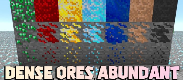 Dense Ores Abundant для Майнкрафт [1.20.1, 1.20, 1.19.4]