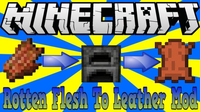 Just Another Rotten Flesh to Leather для Майнкрафт [1.21.1, 1.20.4, 1.20.1]