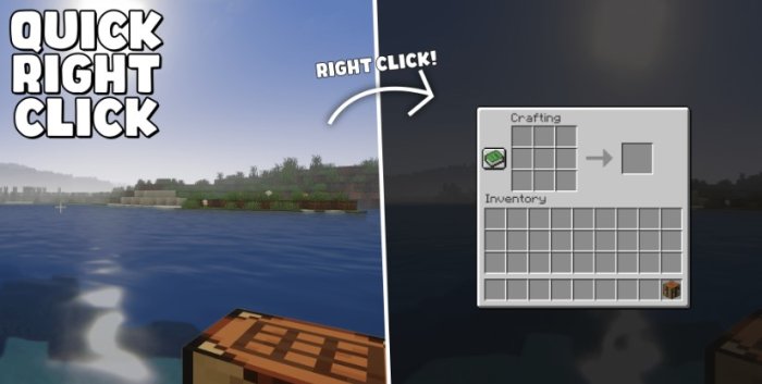 Quick Right-Click для Майнкрафт [1.21.3, 1.21.1, 1.21]