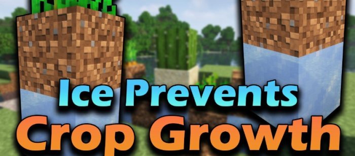 Ice Prevents Crop Growth для Майнкрафт [1.21.3, 1.21.1, 1.21]