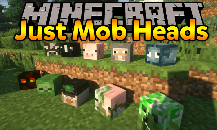 Just Mob Heads для Майнкрафт [1.21.3, 1.21.1 ,1.21]