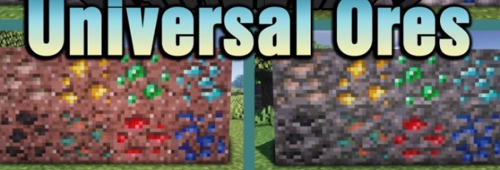 Universal Ores для Майнкрафт [1.21.4, 1.21.1, 1.20.1]