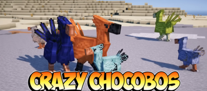 Crazy Chocobos для Майнкрафт [1.20.1, 1.20]