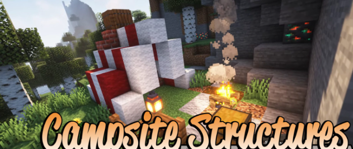 Campsite Structures для Майнкрафт [1.21.4, 1.21.1]