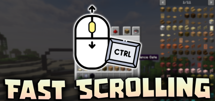Fast Scrolling для Майнкрафт [1.21.1, 1.21, 1.20.1]