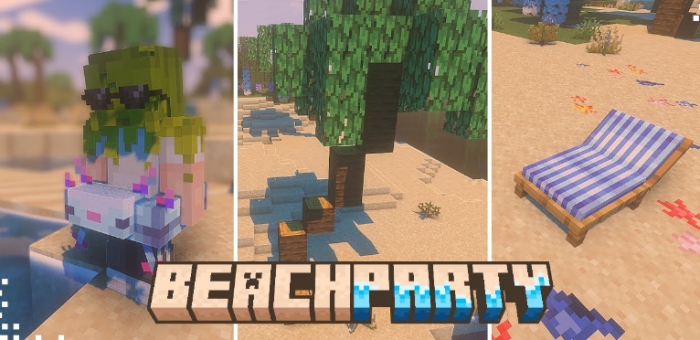 Beachparty для Майнкрафт [1.21.1, 1.21, 1.20.1]