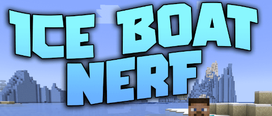 Ice Boat Nerf для Майнкрафт [1.21.10, 1.21.9, 1.21.8]
