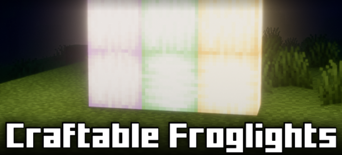 Craftable Froglights для Майнкрафт [1.21.10, 1.21.9, 1.21.8]