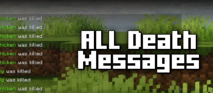 ALL Death Messages для Майнкрафт [1.21.10, 1.21.9, 1.21.8]