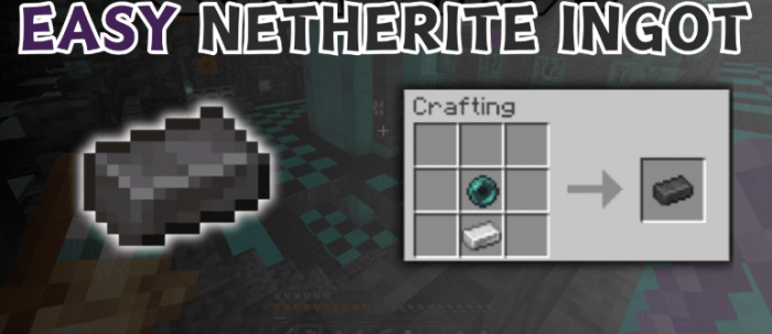 Easy Netherite Ingot для Майнкрафт [1.21.11, 1.21.10, 1.21.8]