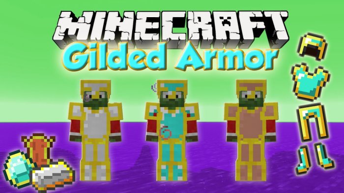Gilded Armor для Майнкрафт [1.21.11, 1.21.8, 1.21.7]