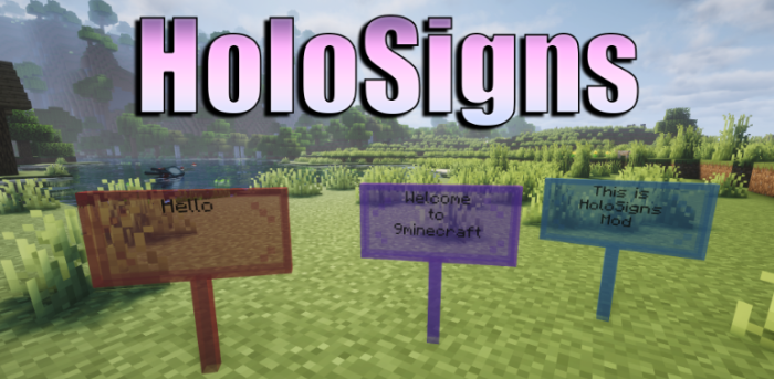 HoloSigns для Майнкрафт [26.1.2, 26.1.1, 26.1]