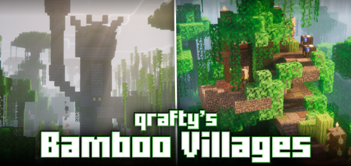 Qrafty’s Bamboo Villages для Майнкрафт [1.21.11, 1.21.10, 1.21.9]