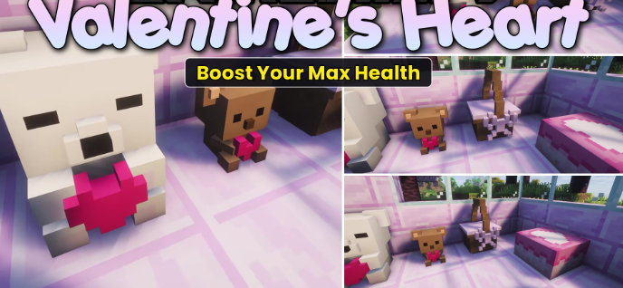 Valentine’s Heart для Майнкрафт [1.21.1, 1.21]