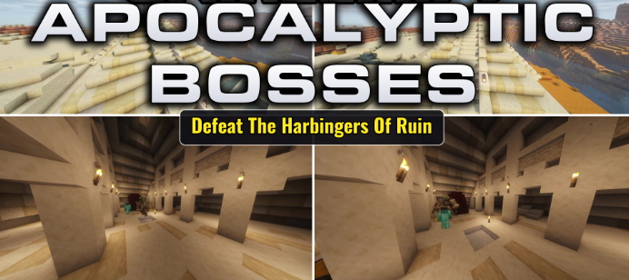 Apocalyptic Bosses для Майнкрафт [1.21.1, 1.21]