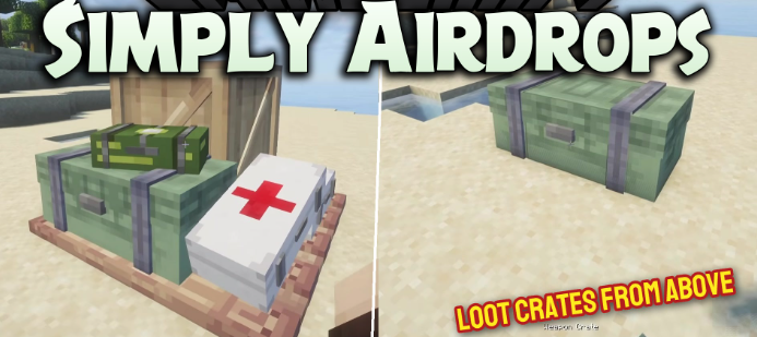 Simply Airdrops для Майнкрафт [1.21.8, 1.21.7, 1.21.6]