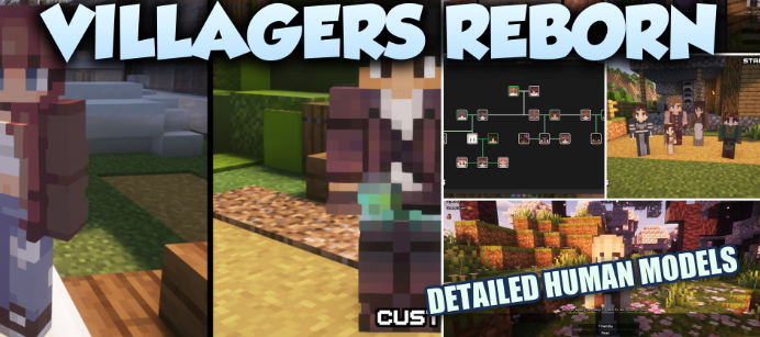Villagers Reborn для Майнкрафт [1.21.11, 1.21.10]