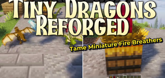 Tiny Dragons Reforged для Майнкрафт [1.21.1, 1.21]