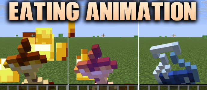 Eating Animation для Майнкрафт [26.2, 26.1.2]