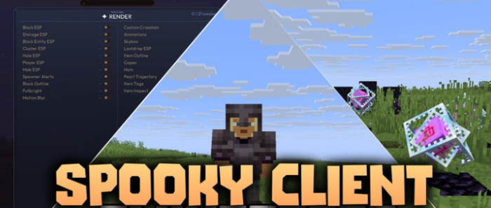 Spooky Client для Майнкрафт [1.21.11, 1.21.10]